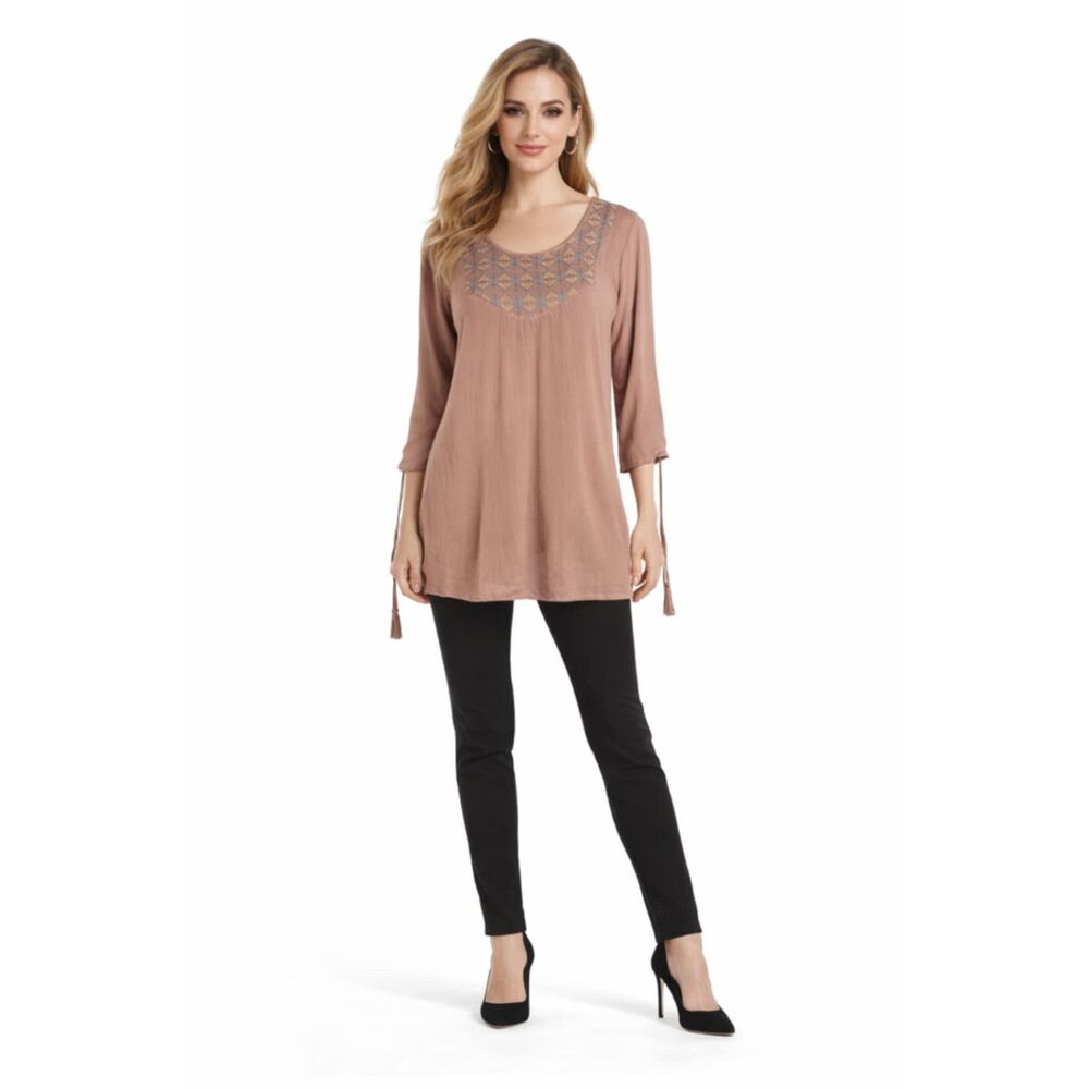 UMGee Tunic Blouse Shirt Top Tassel Tie Sleeves Women's WOMAN'S Small